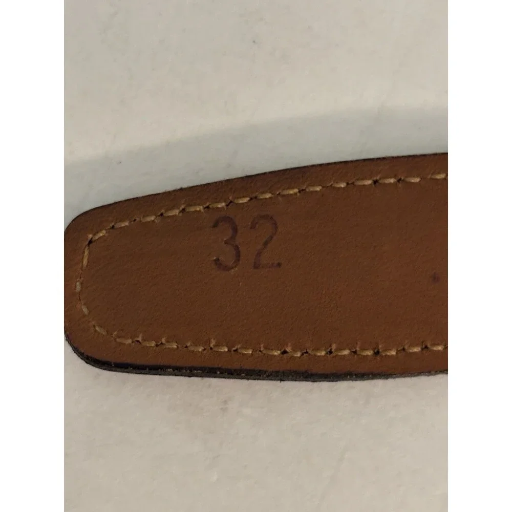 Brooks Brothers Leather Stretch Belt Blue and Brown Size 32 USA Made